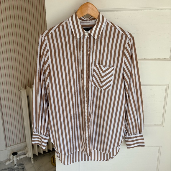 Rag & Bone Maxine Stripe Cotton Button Up Shirt XS - Picture 2 of 5
